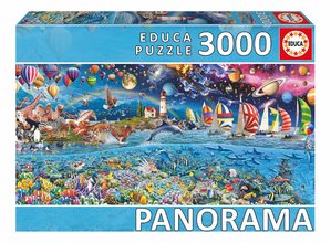 Puzzle panoramatické Life Panorama Educa 3000 dielov