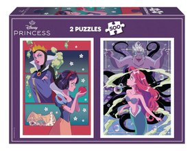 Puzzle Villains versus Princesses Disney Educa 2x500 dielov a Fix lepidlo od 11 rokov EDU20278