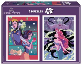 Puzzle Villains versus Princesses Disney Educa 2x500 dielov a Fix lepidlo od 11 rokov EDU20278