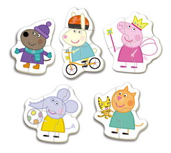 Puzzle pre najmenších Peppa Pig Baby Educa progresívne 3-4-4-4-5 dielikov od 24 mes EDU20318