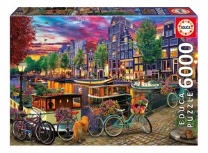 Puzzle Cycling in Amsterdam Educa 6000 dielov