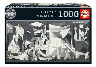 Puzzle panoramatické Guernica Pablo Picaso Miniature Educa miniatúrne 1000 dielov a Fix lepidlo