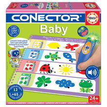 Spoločenská hra Učíme sa s tematickými obrázkami Baby Conector Educa s inteligentným perom so zvukom a svetlom 65 otázok v španielčine, angličtine, fr