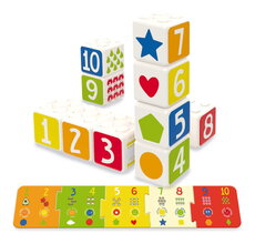 Didaktikus kockák számokkal Numbers Baby Games Educa egymásra pakolható 24 hó-tól EDU20413