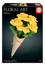 Kreatívne tvorenie Žlté ruže Floral Art Yellow Roses Educa poskladaj si vlastnú kyticu od 14 rokov