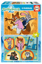 Puzzle Zootopia 2 Educa 2x48 darabos 4 évtől