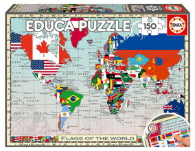 Puzzle Flags of the World Educa 150 dielov od 6 rokov EDU20480