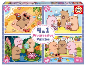 Puzzle CapyFun Educa progresszív 20-40-60-80 darabos 4 évtől