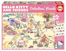 Puzzle Detective Hello Kitty Educa 150 dielov hľadaj 30 predmetov od 6 rokov EDU20512