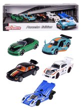 Autíčka Porsche Motorsport 5 Pieces Giftpack Majorette kovová délka 7,5 cm sada 5 druhů v dárkovém balení