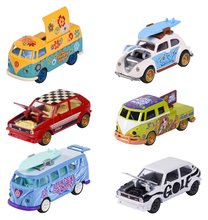 Mașinuță VW The Originals Deluxe Cars Majorette din metal cu cutie de colecție 7,5 cm lungime 6 tipuri