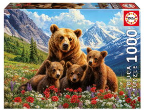 Puzzle Grizzly Bears in Canada Educa 1000 darabos és Fix ragasztó