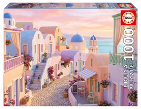 Puzzle Dreamy Santorini Educa 1000 darabos és Fix ragasztó