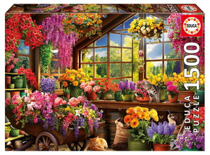 Puzzle Potting Shed Educa 1500 darabos és Fix ragasztó