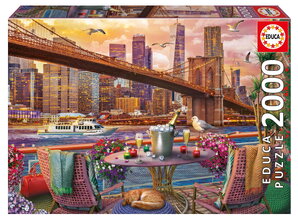 Puzzle NY Romance Educa 2000 darabos és Fix ragasztó