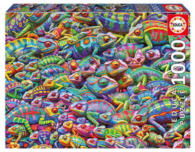 Puzzle Chameleon Chaos Extreme Educa 1000 darabos és Fix ragasztó
