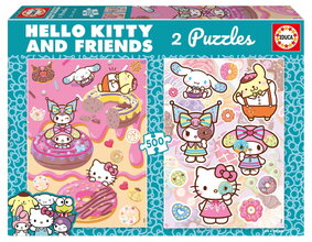 Puzzle Hello Kitty & Friends Educa 2x500 dielov od 11 rokov EDU20587