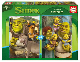 Puzzle Shrek Dreamworks Educa 2x500 darabos és Fix ragasztó