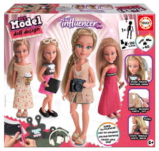 Kreatív alkotás My Model Doll Influencer Style Educa Alkosd meg saját influencer babádat 40 kiegészítővel 6 évtől