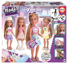 Kreatív alkotás My Model Doll Kawaii Style Educa Alkosd meg saját kawaii babádat 40 kiegészítővel 6 évtől