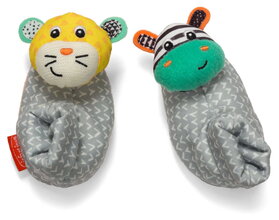 Papučky s hrkálkou Zebra & Tiger Foot Rattle Infantino od 0 mes INF206893-00
