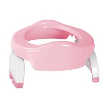 Cestovní nočník/redukce na WC Potette Plus Pastel Kalencom růžovo-bílý + 3 ks náhradních náplní a cestovní taška od 15 měsíců