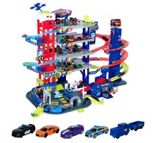 Garáž 6 poschodová s motorizovaným výťahom Super Chase Center Majorette so zvukom a svetlom elektronický vláčik a 4 autíčka od 5 rokov MJ2059984