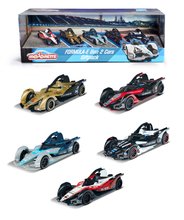 Autíčka Formula E Gen 2 Cars Majorette kovové s gumenými kolieskami 7,5 cm dĺžka sada 5 druhov v darčekovom balení MJ2084026