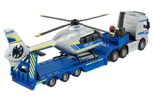 Kamión s policajným vrtuľníkom Volvo Majorette 35 cm dĺžka so zvukom a svetlom (helikoptéra 25,5 cm) vrátane 4xAAA bat. MJ3716000