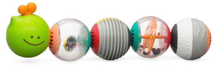 Húsenica z loptičiek Caterpillar Activity Balls Infantino s hryzátkom od 6 mes INF216560