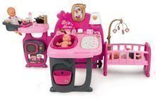 Domček pre bábiku Baby Nurse Doll's Play Center Smoby trojkrídlový s 23 doplnkami pre bábiku
