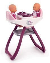 Jedálenská stolička a hojdačka Violette Baby Nurse Smoby pre dvojičky bábiky so 4 doplnkami od 24 mes