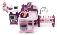 Domček pre bábiku Violette Baby Nurse Large Doll's Play Center Smoby trojkrídlový s 23 doplnkami (kuchynka, kúpelňa, spálňa)