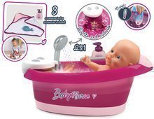 Vanička s tečúcou vodou elektronická Violette Baby Nurse Smoby s jacuzzi kúpelom a Led osvetlením pre 42 cm bábiku