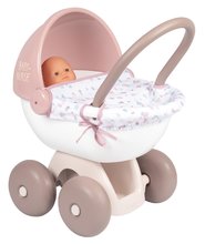 Cărucior adânc cu material textil Natur D'Amour Baby Nurse Smoby pentru păpușă de 42 cm cm înălțimea mânerului ergonomic de 55 cm de la 18  luni