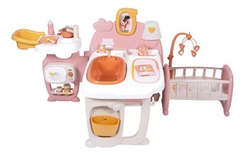 Domček pre bábiku trojkrídlový Large Doll´s Play Center Soft Baby Nurse Smoby kuchynka spáľňa a kúpelňa s 18 doplnkami