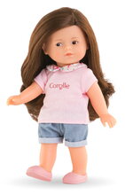 Bábika Romy Mini World Set Mini Corolline Corolle dlhé hnedé vlasy a hnedé oči 3 doplnky 20 cm