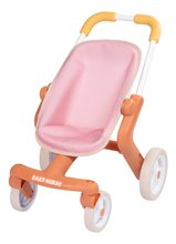 Kočárek sportovní s otočnými kolečky Pop Pushchair Soft Baby Nurse Smoby s textilním potahem pro 42 cm panenku výška rukojeti 53 cm od 18 měsíců