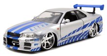 Autíčko Nissan Skyline GT-R 2002 Fast & Furious Jada kovové s otvárateľnými časťami dĺžka 19 cm 1:24 J3203044