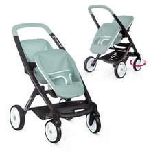 Cărucior pentru gemene cu scaune reglabile Maxi Cosi Twin Pushchair Sage Smoby pentru păpușă de 42 cm înălțimea mânerului 65 cm măsliniu