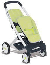 Kočík pre bábiky dvojičky Maxi Cosi & Quinny Twin Smoby (66 cm rúčka) zeleno-šedý