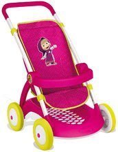 Kočík pre bábiku Máša a medveď Smoby športový (58 cm rúčka) ružovo-zelený od 18 mes