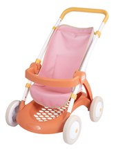 Sport babakocsi textil huzattal Pushchair Soft Baby Nurse Smoby 42 cm játék babának 58 cm magas tolókarral 18 hó-tól
