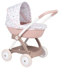 Hlboký kočík s textilným poťahom Pram Natur D'Amour Baby Nurse Smoby pre 42 cm bábiku výška rúčky 58 cm od 18 mes SM254118