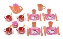 Detská čajová sada Hello Kitty Écoiffier veľká od 18 mesiacov s 33 doplnkami ružovo-oranžová