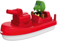 Barcă cu motor cu tun de apă Fireboat AquaPlay cu o rază de acțiune de 2 metri și căpitanul crocodil Nils (compatibil cu Duplo)