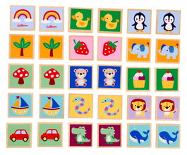 Drevené pexeso Zvieratká a objekty Remember Me Eichhorn 15 motívov 30 dielikov od 3 rokov EH2801