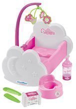 Postieľka s kolotočom Nursery Ecoiffier s nočníkom a doplnkami od 18 mes ECO2873