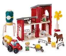 Joc de construit fermă ecologică cu panouri solare Abrick Écoiffier 2 figurine cu tractor și animăluțe de la 18 luni