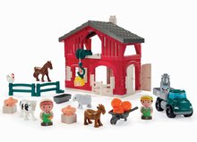 Joc de construit fermă tradițională cu mașină Abrick Écoiffier și 2 figurine y cu 5 animăluțe de la 18 luni
